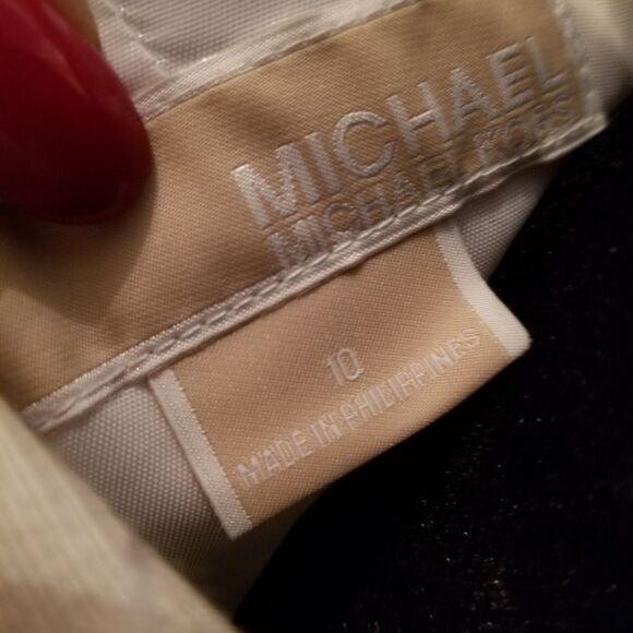 MICHAEL KORS OPTIC WHITE PIQUE JACKET - Picture 3 of 5